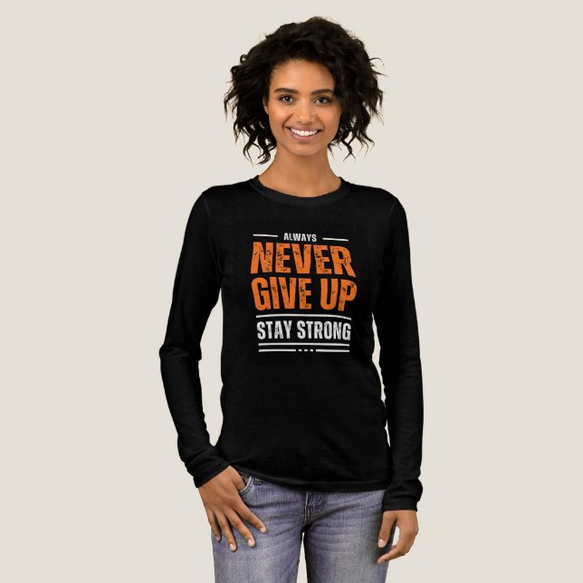 Aldrig ge upp t shirt (Hel framsida)
