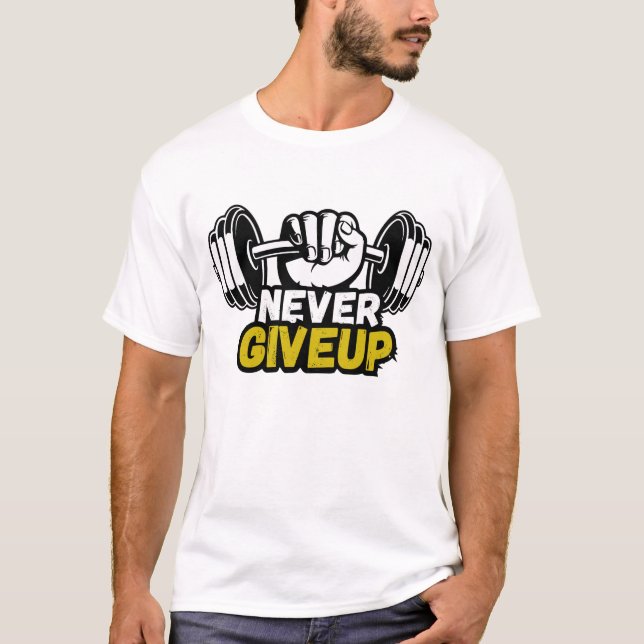 Aldrig ge upp t shirt (Framsida)