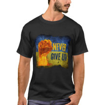 Aldrig Ge upp Ukraina med flamma