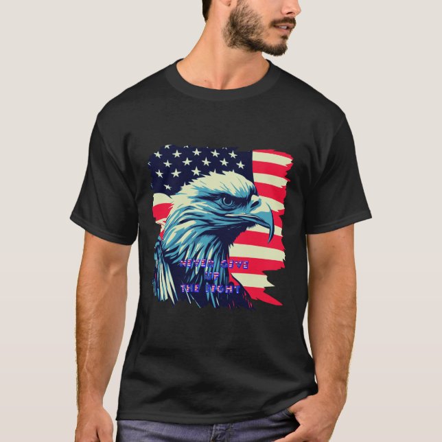 Aldrig Ge upp USA:s konst i kampen mot Amerika T Shirt (Framsida)