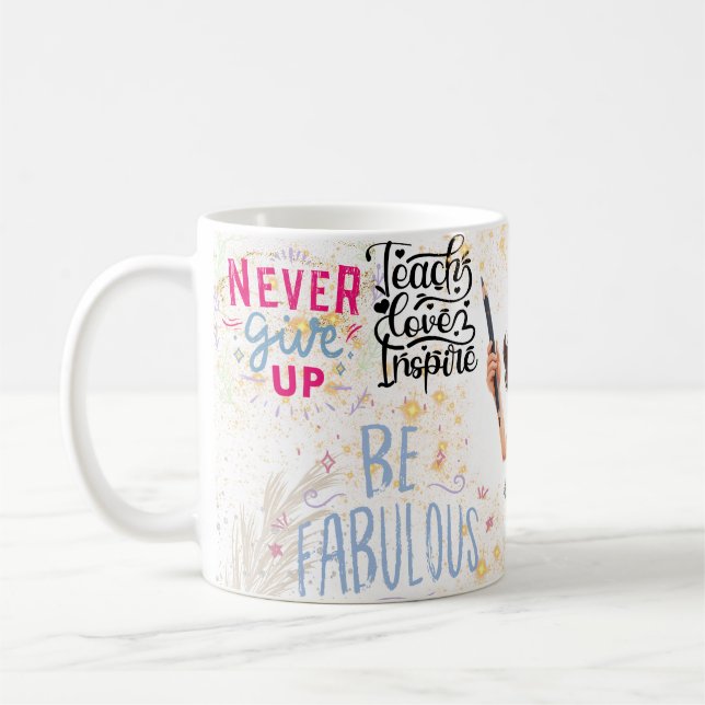 aldrig ge upp, var fantastisk kaffemugg (Vänster)