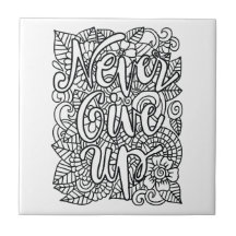 Aldrig Ge uppåt - Färg din egen