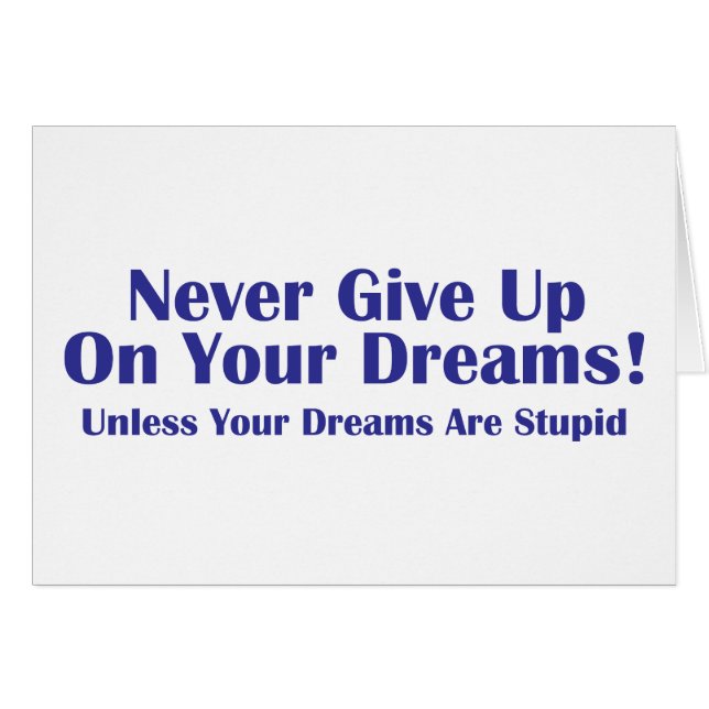 Aldrig Ge uppåt Hälsningskort (Framsidan Horizontal)