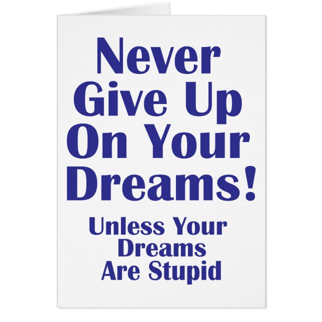 Aldrig Ge uppåt Hälsningskort (Framsidan)