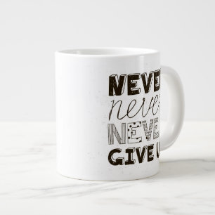 Aldrig Ge uppåt Jumbo Mugg