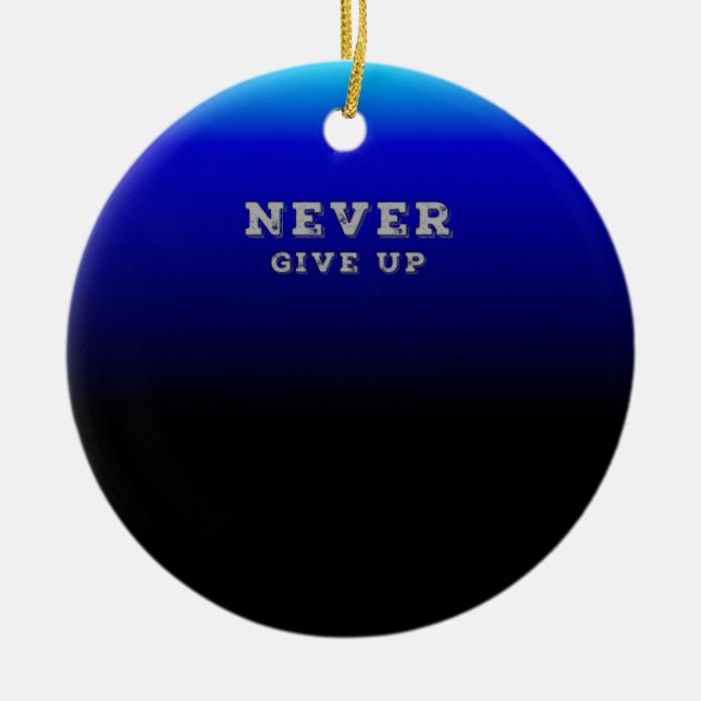 Aldrig Ge uppåt Motivt Aldrig Ge uppåt Julgransprydnad Keramik (Framsidan)