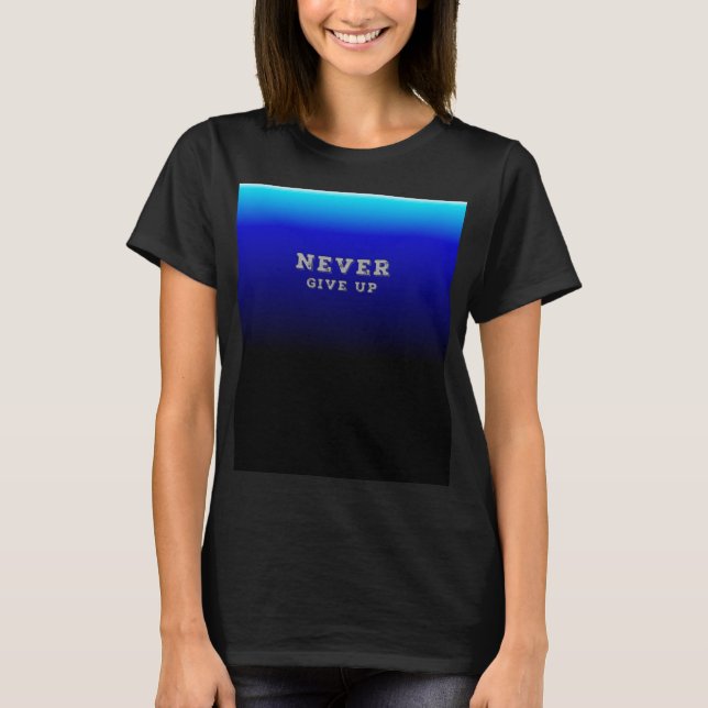 Aldrig Ge uppåt Motivt Aldrig Ge uppåt T Shirt (Framsida)