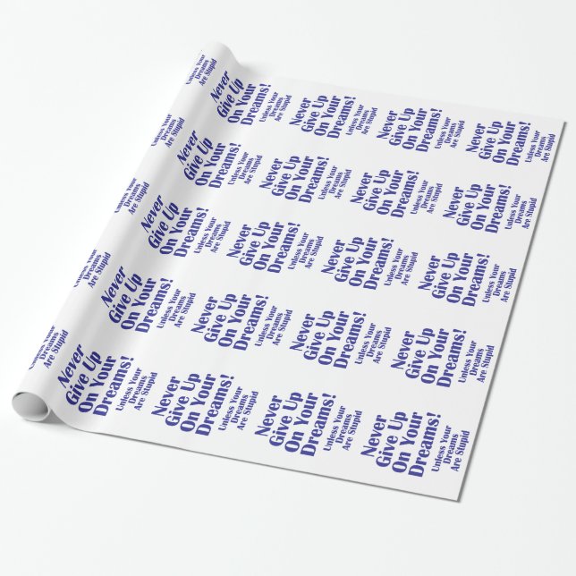Aldrig Ge uppåt Presentpapper (Utrullad)