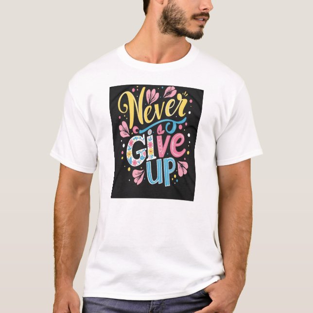Aldrig Ge uppåt T Shirt (Framsida)