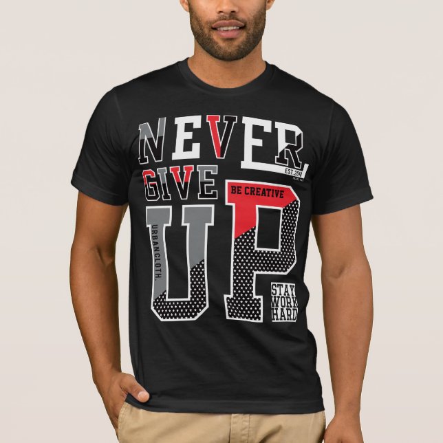 Aldrig Ge uppåt T Shirt (Framsida)