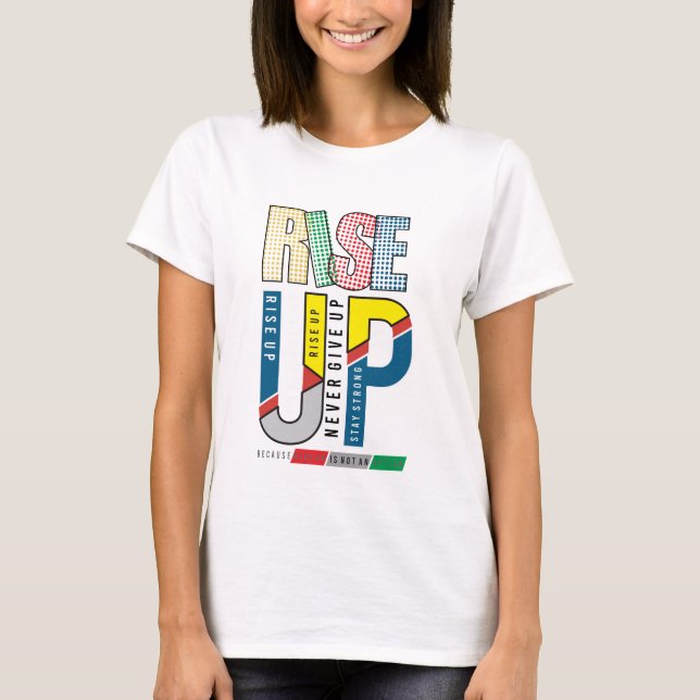 Aldrig Ge uppåt T Shirt (Framsida)