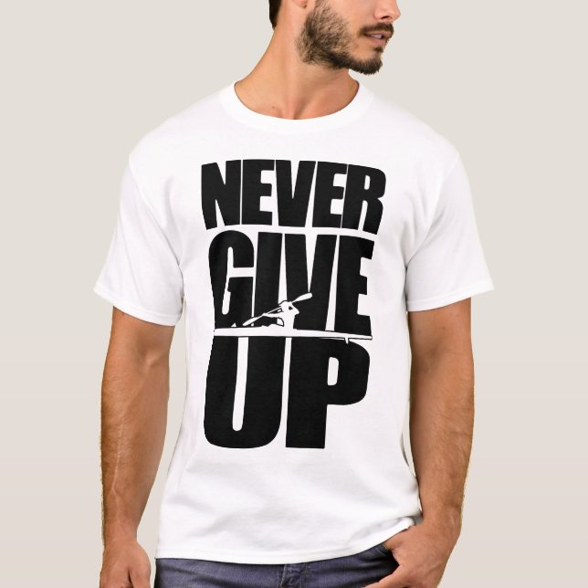 Aldrig Ge uppåt T Shirt (Framsida)