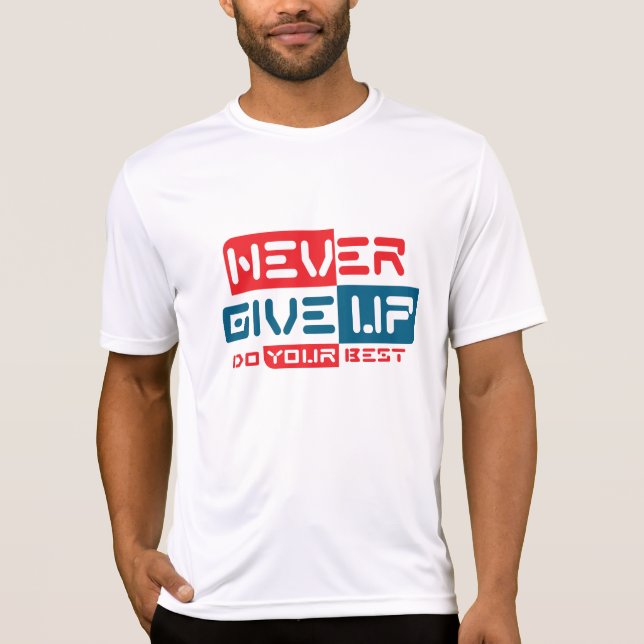 Aldrig Ge uppåt T Shirt (Framsida)