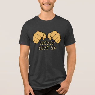 Aldrig Ge uppåt Tri-Blend-leverans T Shirt