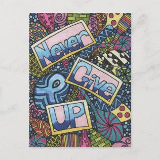 Aldrig Ge uppåt Vykort