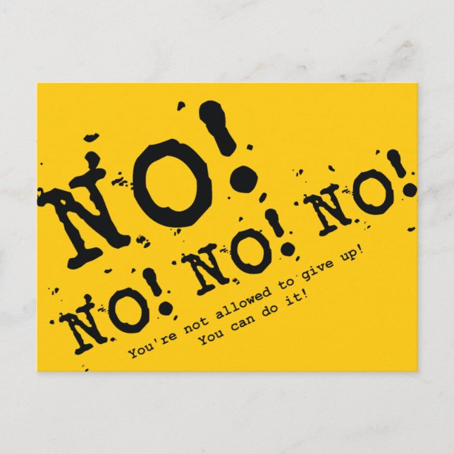 Aldrig Ge uppåt Vykort (Framsida)