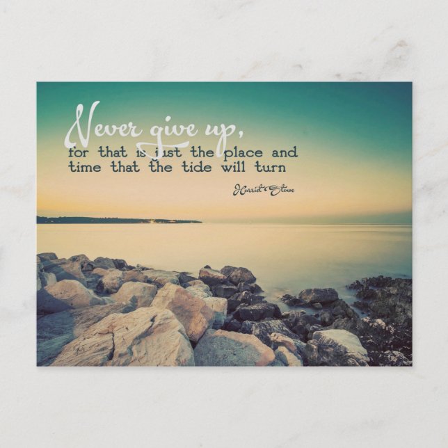 Aldrig Ge uppåt Vykort (Framsida)