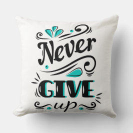 Aldrig Ge uppåtpil Kudde