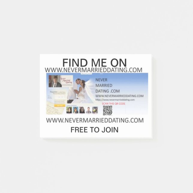 Aldrig Gifta Dating . Com  Post It Notiz Post-it Block (Framsida)