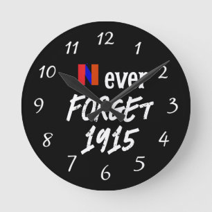 Aldrig glömma 1915-klocka rund klocka