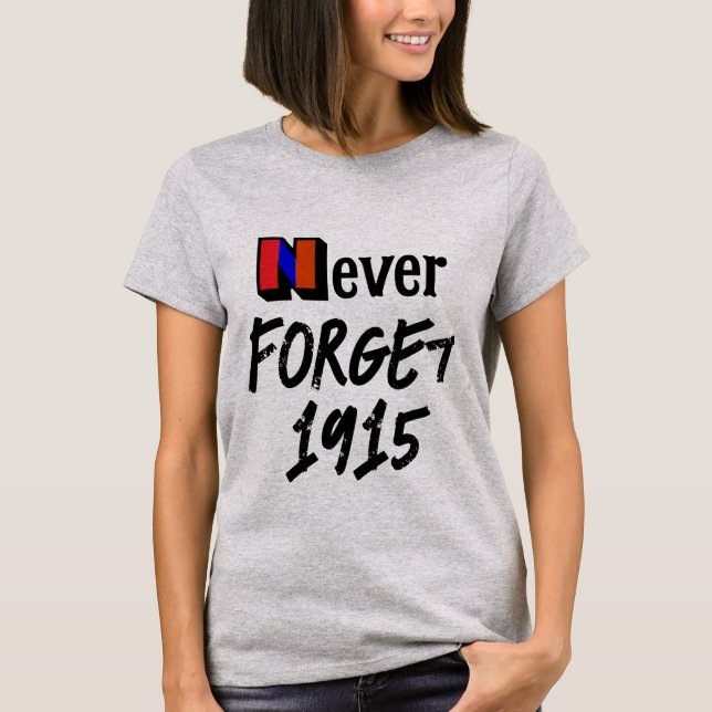 Aldrig Glömma 1915 T-Shirt (Framsida)