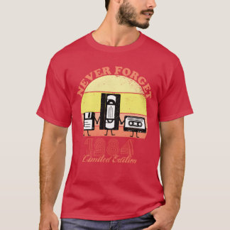 Aldrig glömma 1984 Födelsedagsbegränsad utgåva Vin T Shirt