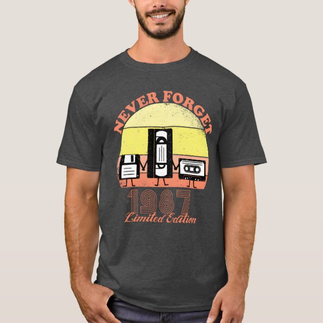Aldrig Glömma 1987 Födelsedagsbegränsad Edition Vi T Shirt (Framsida)