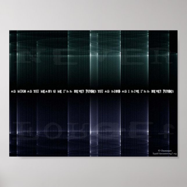 aldrig glömma poster (Framsidan)