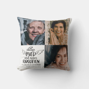 Aldrig glömt minnesfoto kudde