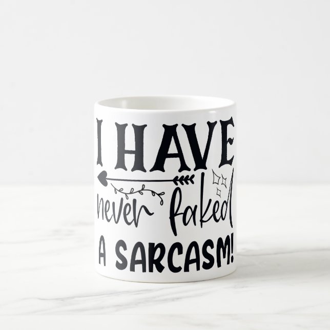 Aldrig hackat en Sarcasm Funny Sarcastic Quote Sas Kaffemugg (Center)
