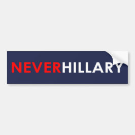 Aldrig Hillary bildekal (blått)