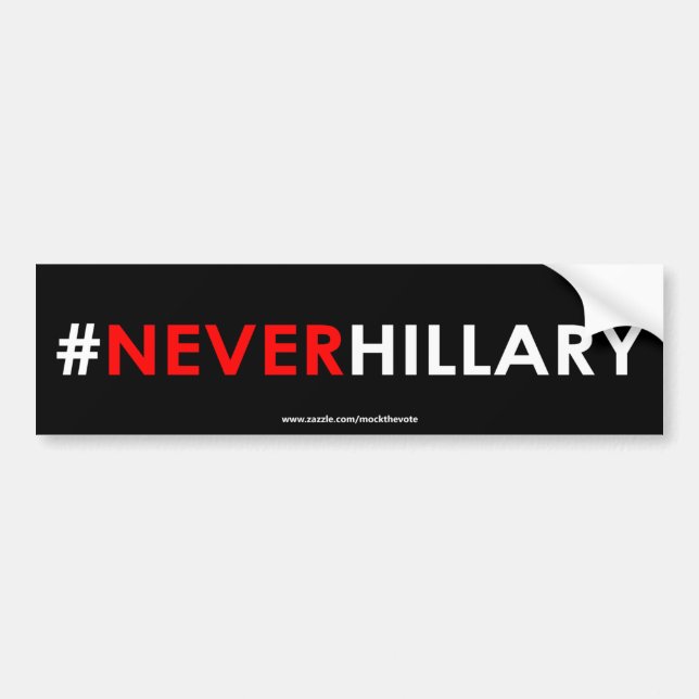 Aldrig Hillary bildekal#NEVERHILLARY Bildekal (Framsidan)