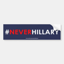 Aldrig Hillary bildekal#NEVERHILLARY (blått)