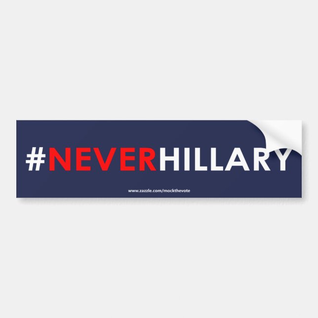 Aldrig Hillary bildekal#NEVERHILLARY (blått) Bildekal (Framsidan)