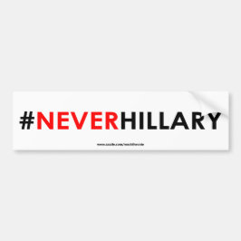 Aldrig Hillary bildekal#NEVERHILLARY (vit) Bildekal