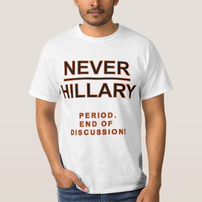 Aldrig Hillary T Shirt (Framsida)