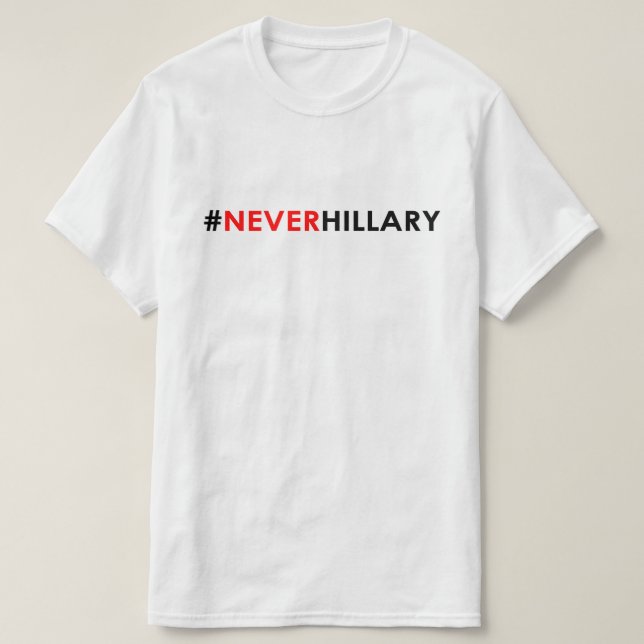 Aldrig Hillary T-tröja#NEVERHILLARY Tröja (Design framsida)