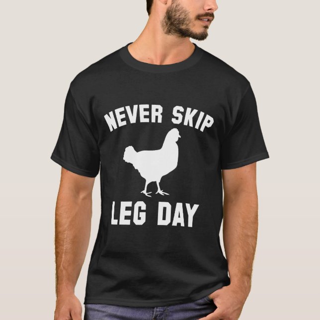Aldrig Hoppa Över Ben-dagen Kycklingben T-shirts (Framsida)