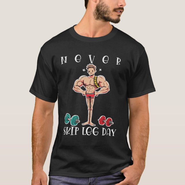 aldrig hoppa över bendagen t shirt (Framsida)