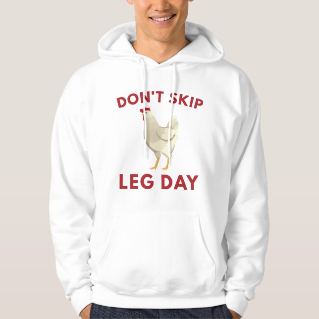 Aldrig Hoppa Över Benvård Hoodie (Framsida)