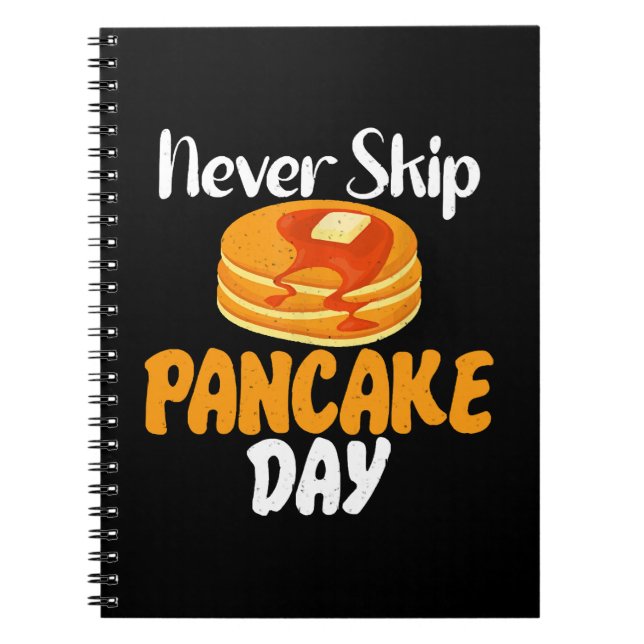 Aldrig hoppa över pannkakans dag anteckningsbok (Framsidan)