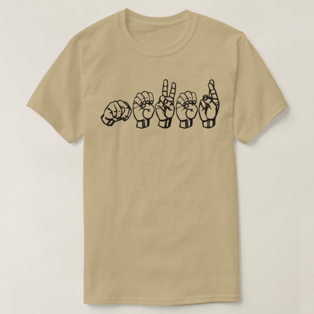 Aldrig i ASL T Shirt (Design framsida)