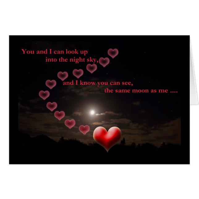 Aldrig ifrån varandra på hjärta hälsningskort (Framsidan Horizontal)