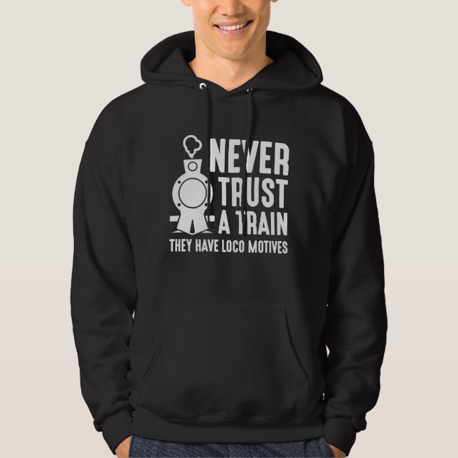 Aldrig Lita På Ett Tåg Hoodie (Framsida)