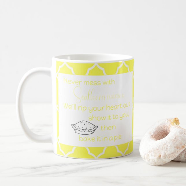 Aldrig  med Anpassningsbarna för Gulten för södra  Kaffemugg (Med munk)
