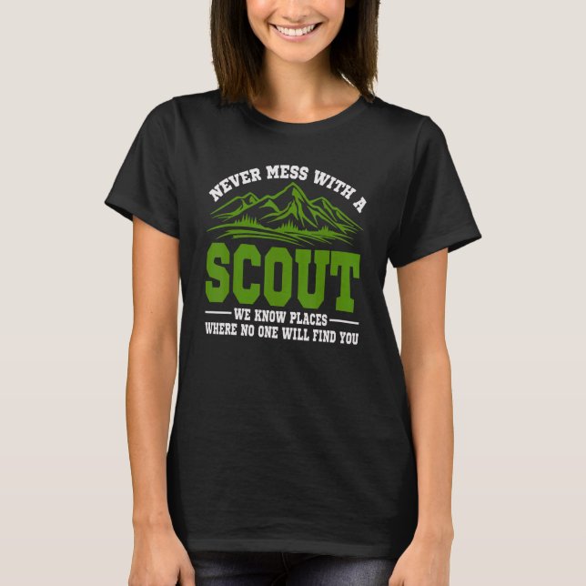 Aldrig  med en scout-sats 2 t shirt (Framsida)