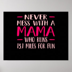 Aldrig med Mamma Halva maraton-Springerna som kör Poster