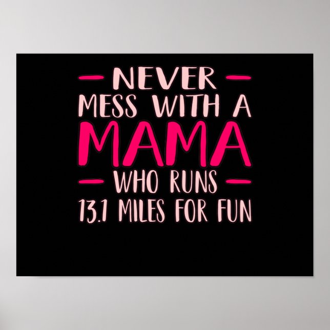 Aldrig  med Mamma Halva maraton-Springerna som kör Poster (Framsidan)
