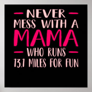 Aldrig med Mamma Halva maraton-Springerna som kör Poster