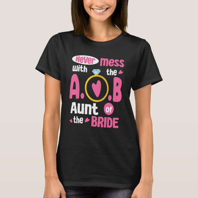 Aldrig  med Moster i Bride Groom Marrie T Shirt (Framsida)